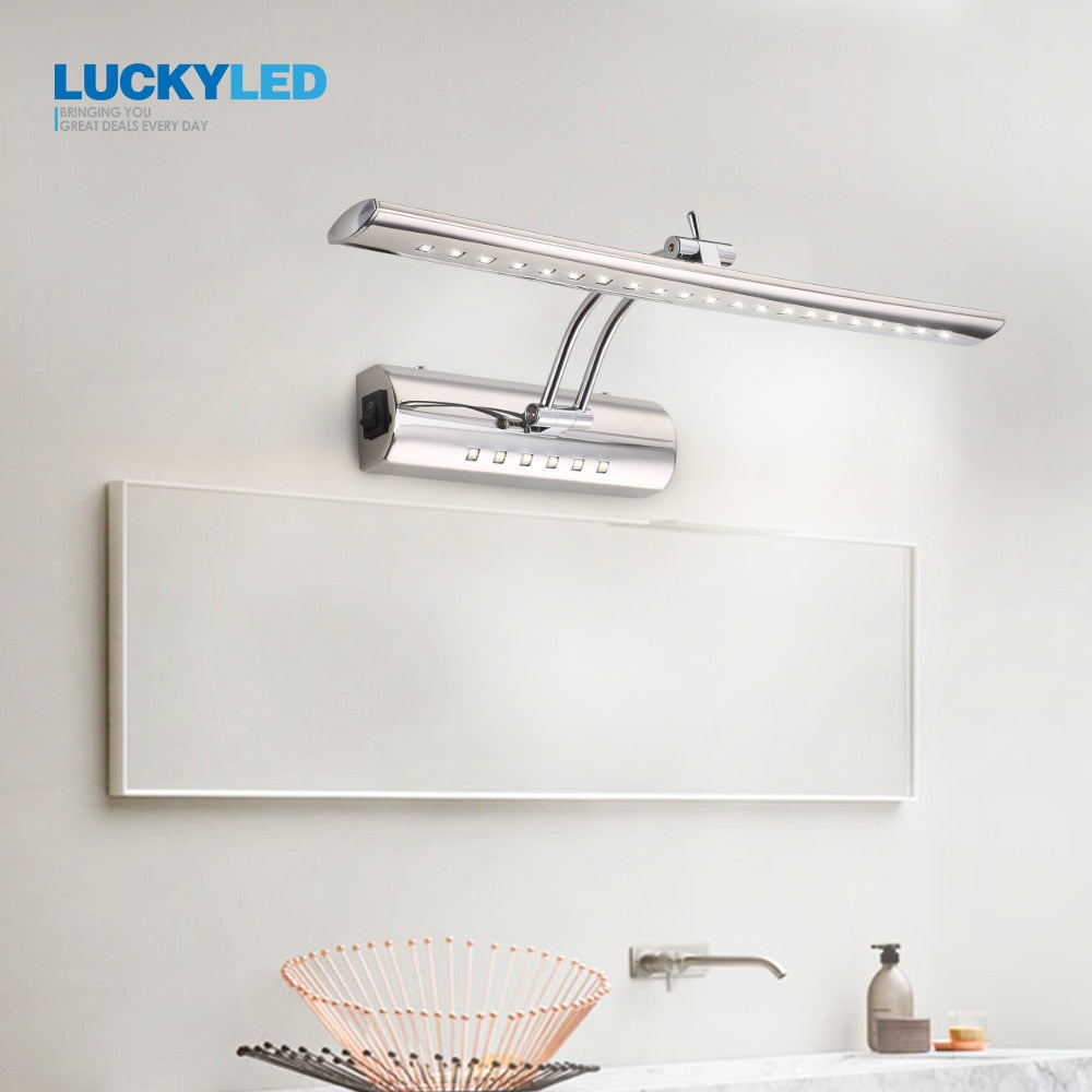 LUCKYLED Led Mirror Light With Switch 7W 9W 220V 110V